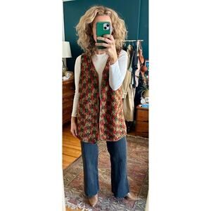Vintage Handmade Crocheted Sweater Vest | Sweater Weather